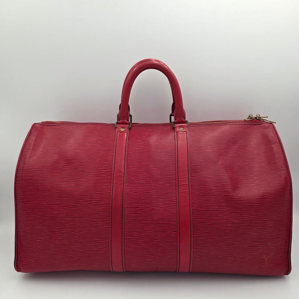 Louis Vuitton Keepall 45 in Red Epi Leather